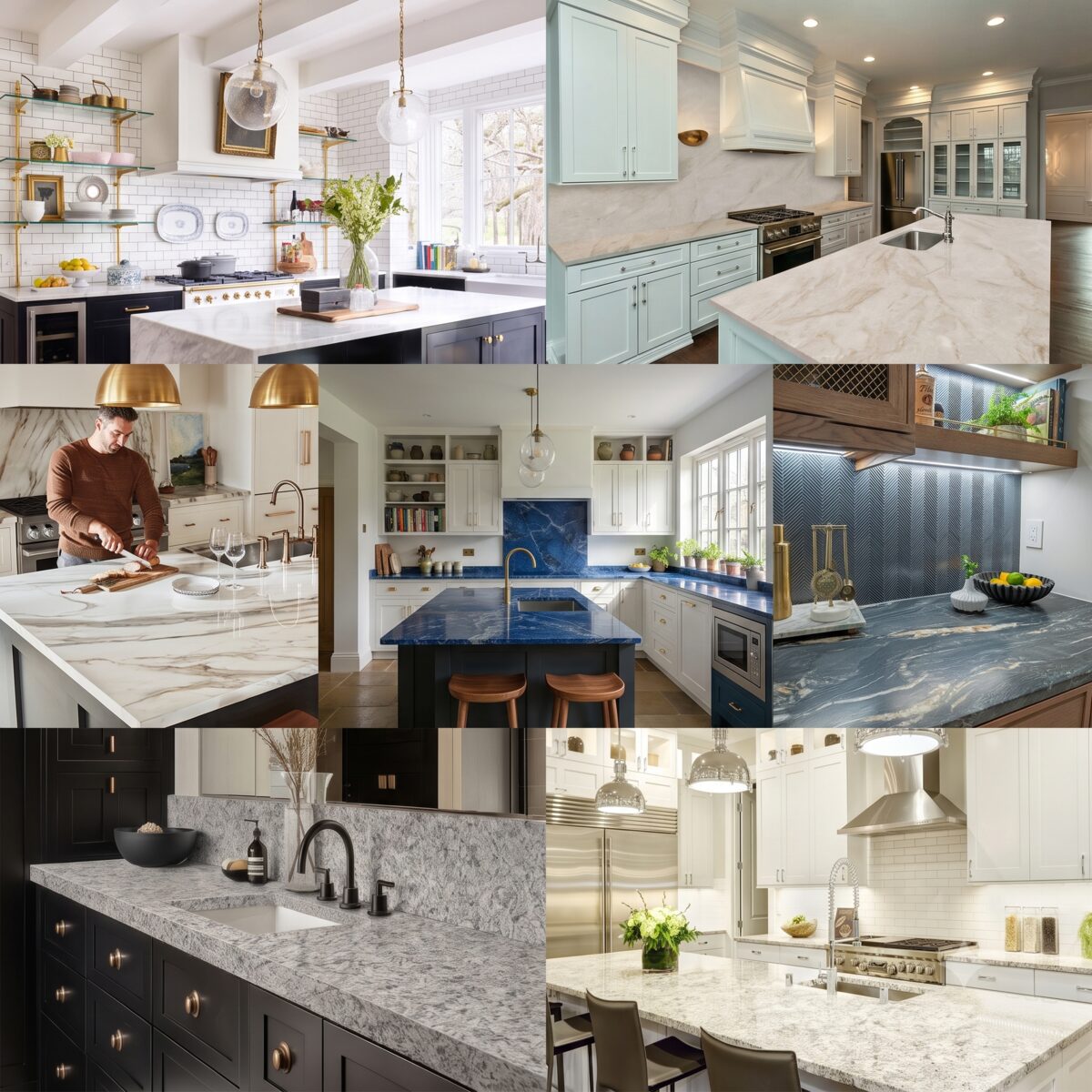 Kitchen countertop styles granite marble quartz quartzite Orange County CA